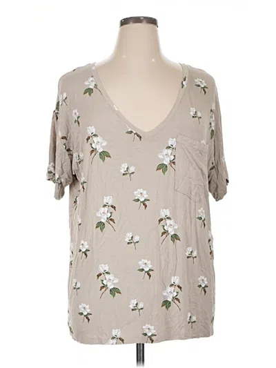 Pre-owned Assorted Brands Short Sleeve T-shirt In Tan