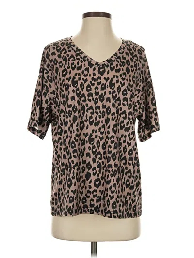 Pre-owned Assorted Brands Short Sleeve T-shirt In Tan