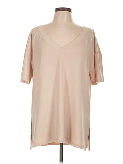 Pre-owned Assorted Brands Short Sleeve T-shirt In Tan