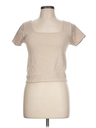 Pre-owned Assorted Brands Short Sleeve T-shirt In Tan