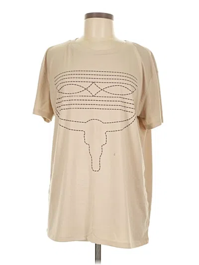 Pre-owned Assorted Brands Short Sleeve T-shirt In Tan