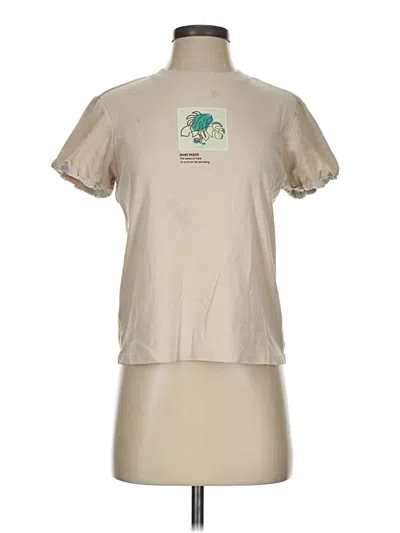 Pre-owned Assorted Brands Short Sleeve T-shirt In Tan
