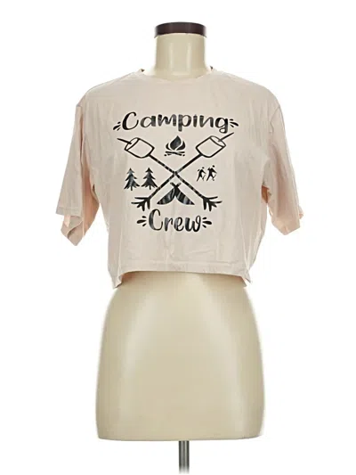 Pre-owned Assorted Brands Short Sleeve T-shirt In Tan