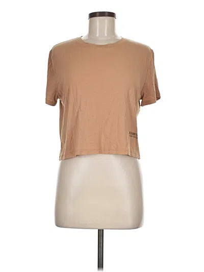 Pre-owned Assorted Brands Short Sleeve T-shirt In Tan
