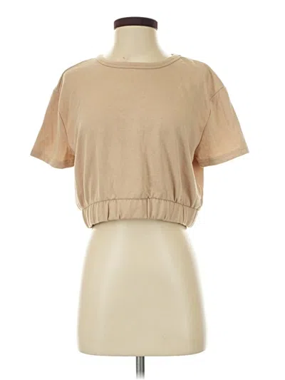 Pre-owned Assorted Brands Short Sleeve T-shirt In Tan