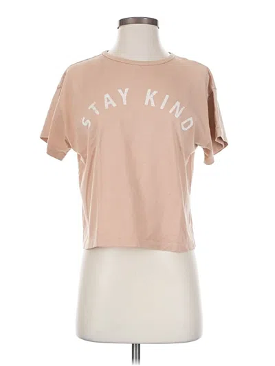 Pre-owned Assorted Brands Short Sleeve T-shirt In Tan