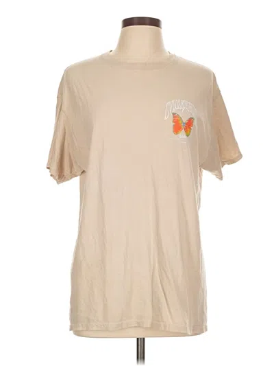 Pre-owned Assorted Brands Short Sleeve T-shirt In Tan