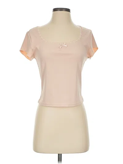 Pre-owned Assorted Brands Short Sleeve T-shirt In Tan