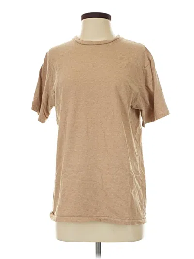 Pre-owned Assorted Brands Short Sleeve T-shirt In Tan