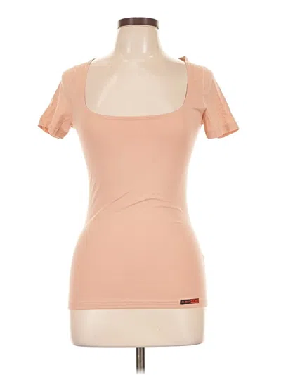 Pre-owned Assorted Brands Short Sleeve T-shirt In Tan