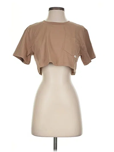 Pre-owned Assorted Brands Short Sleeve T-shirt In Tan