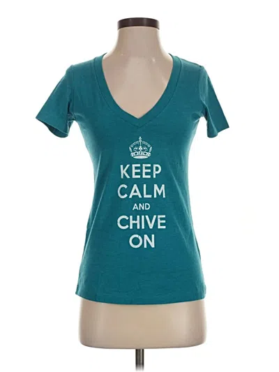 Pre-owned Assorted Brands Short Sleeve T-shirt In Teal