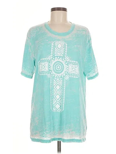 Pre-owned Assorted Brands Short Sleeve T-shirt In Teal