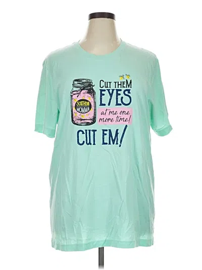 Pre-owned Assorted Brands Short Sleeve T-shirt In Teal