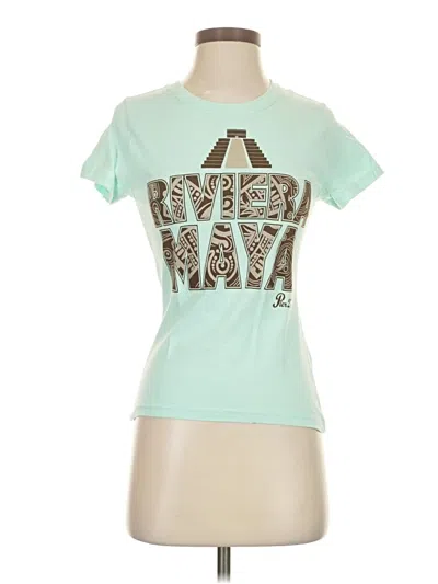 Pre-owned Assorted Brands Short Sleeve T-shirt In Teal
