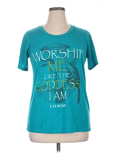 Pre-owned Assorted Brands Short Sleeve T-shirt In Teal