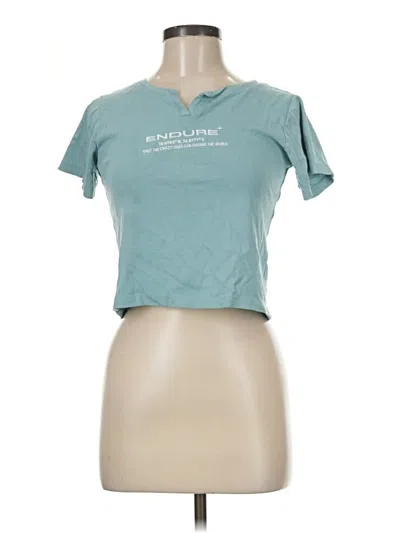 Pre-owned Assorted Brands Short Sleeve T-shirt In Teal
