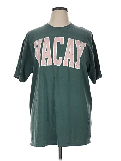 Pre-owned Assorted Brands Short Sleeve T-shirt In Teal