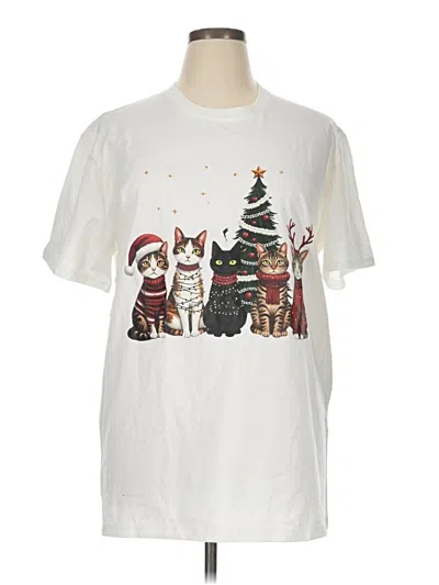 Pre-owned Assorted Brands Short Sleeve T-shirt In White
