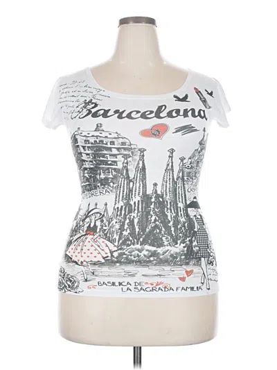 Pre-owned Assorted Brands Short Sleeve T-shirt In White