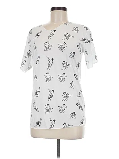 Pre-owned Assorted Brands Short Sleeve T-shirt In White