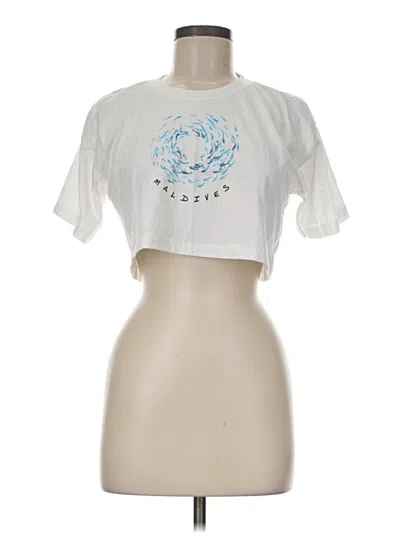 Pre-owned Assorted Brands Short Sleeve T-shirt In White