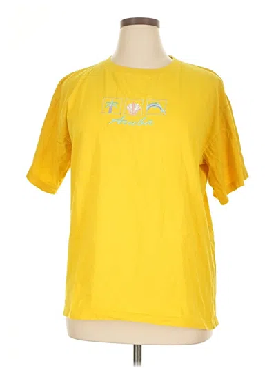 Pre-owned Assorted Brands Short Sleeve T-shirt In Yellow