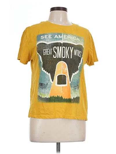 Pre-owned Assorted Brands Short Sleeve T-shirt In Yellow