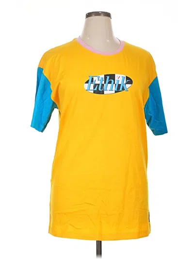 Pre-owned Assorted Brands Short Sleeve T-shirt In Yellow