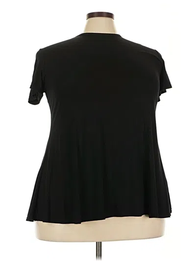 Assorted Brands Short Sleeve Turtleneck In Black