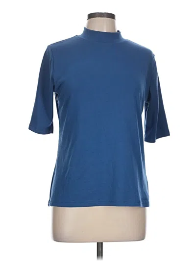 Pre-owned Assorted Brands Short Sleeve Turtleneck In Blue