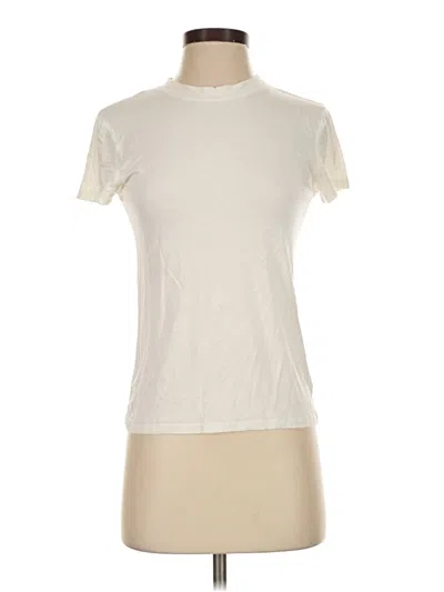 Pre-owned Assorted Brands Short Sleeve Turtleneck In Ivory