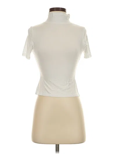 Pre-owned Assorted Brands Short Sleeve Turtleneck In Ivory