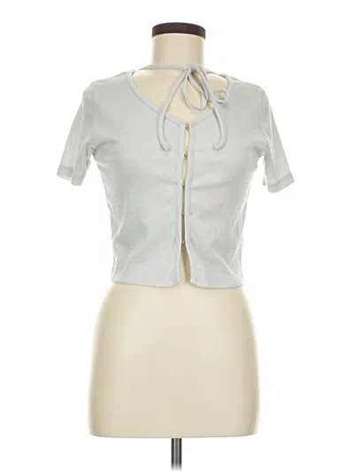 Pre-owned Assorted Brands Short Sleeve Turtleneck In Silver