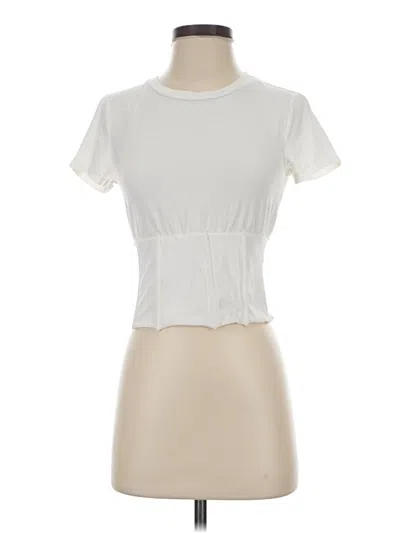 Pre-owned Assorted Brands Short Sleeve Turtleneck In White