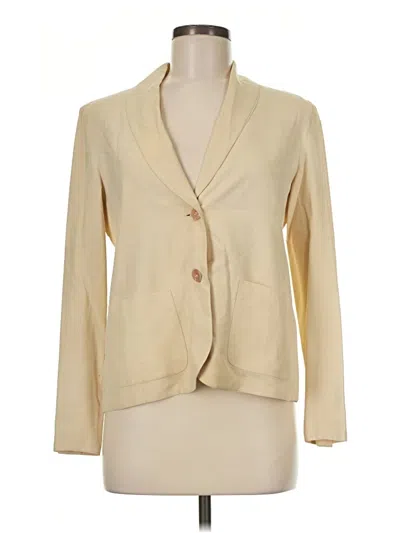 Pre-owned Assorted Brands Silk Blazer Jacket In Ivory