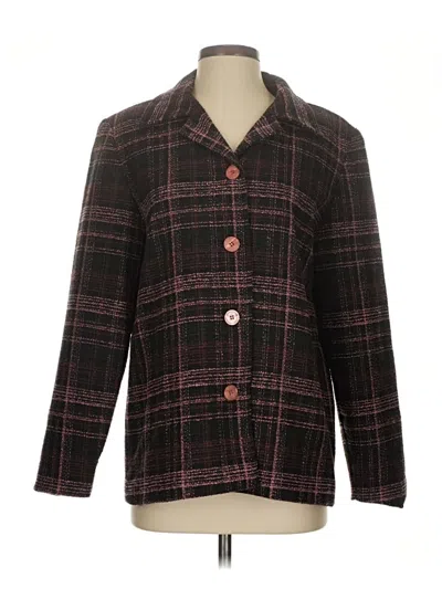 Pre-owned Assorted Brands Silk Blazer Jacket In Pink