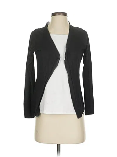 Pre-owned Assorted Brands Silk Cardigan Sweater In Black