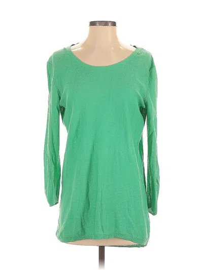 Pre-owned Assorted Brands Silk Pullover Sweater In Green