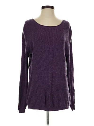 Pre-owned Assorted Brands Silk Pullover Sweater In Purple