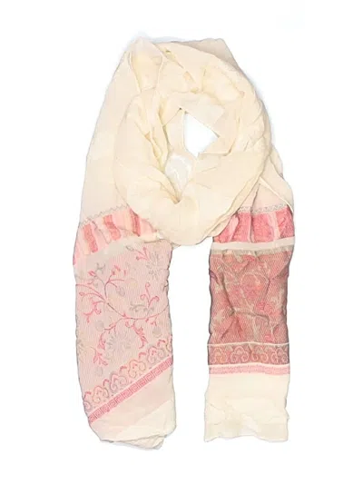 Pre-owned Assorted Brands Silk Scarf In Ivory