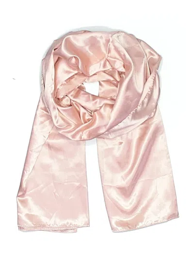 Pre-owned Assorted Brands Silk Scarf In Pink