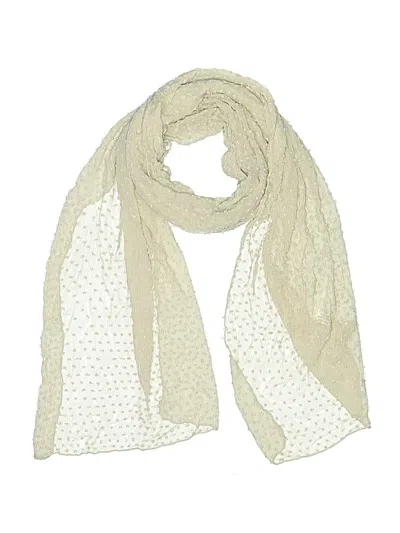 Pre-owned Assorted Brands Silk Scarf In White