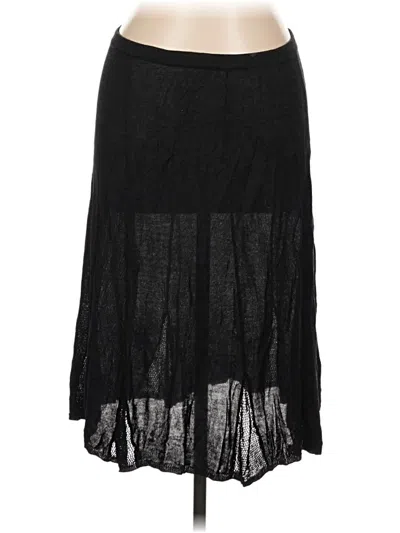 Pre-owned Assorted Brands Silk Skirt In Black