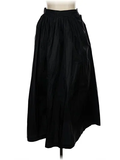 Pre-owned Assorted Brands Silk Skirt In Black