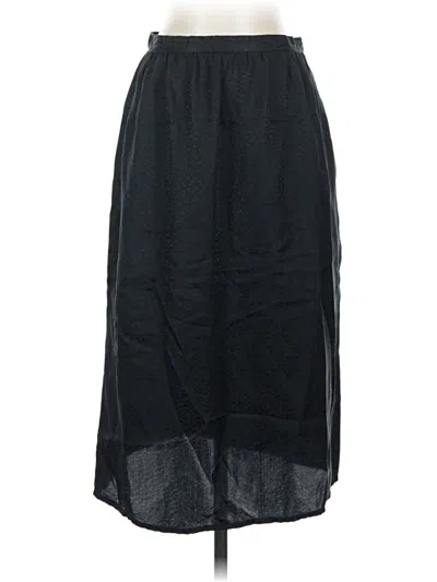 Pre-owned Assorted Brands Silk Skirt In Black