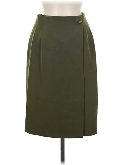 Pre-owned Assorted Brands Silk Skirt In Green