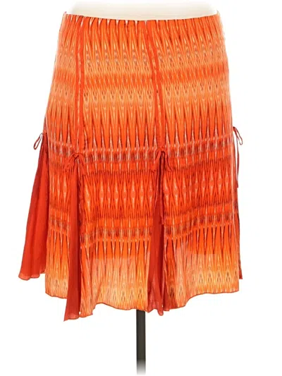 Assorted Brands Silk Skirt In Orange