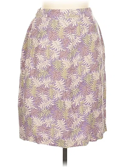 Pre-owned Assorted Brands Silk Skirt In Purple
