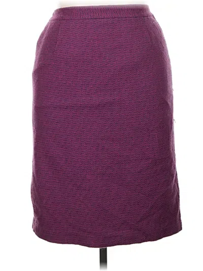 Pre-owned Assorted Brands Silk Skirt In Purple